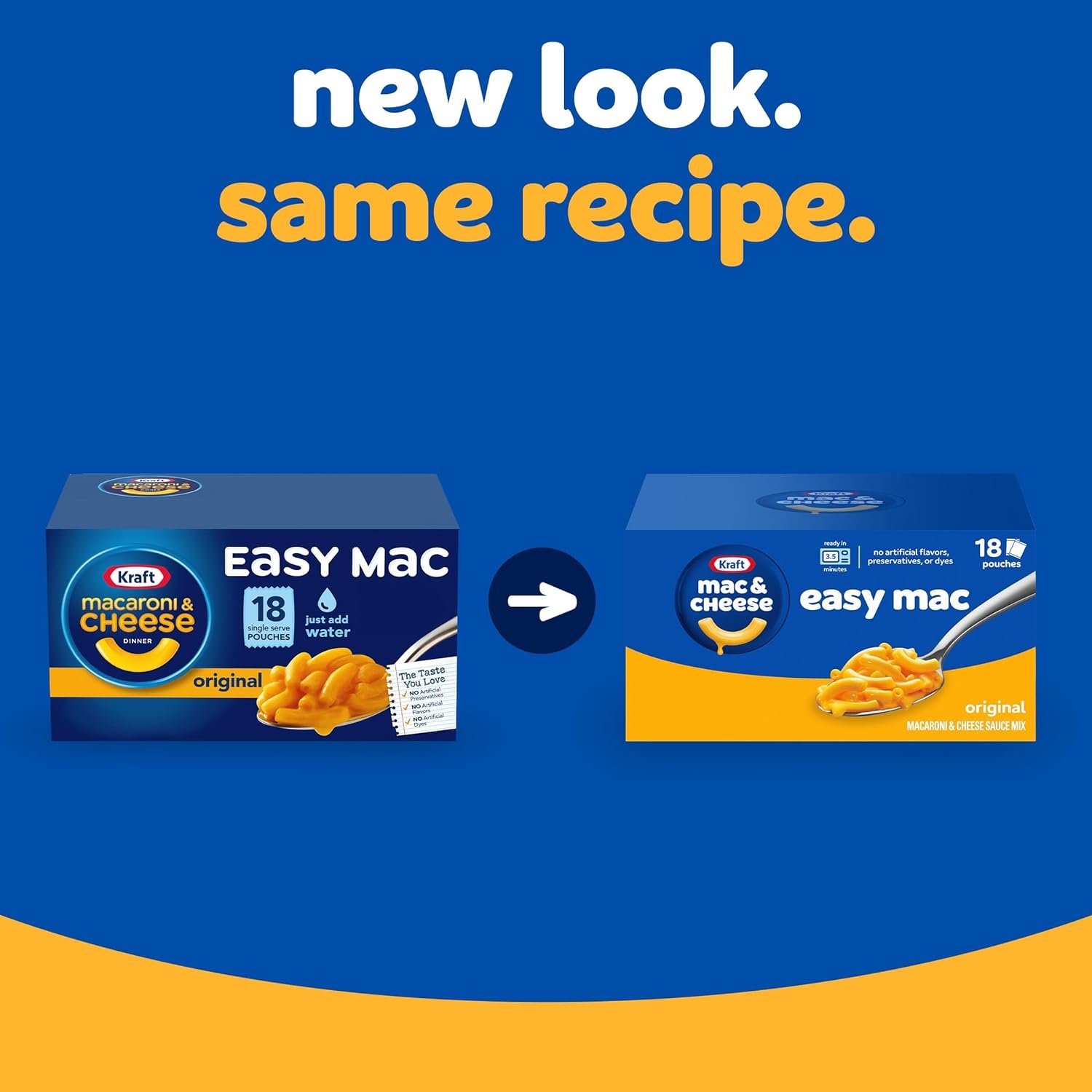 Kraft Easy Mac Original Macaroni & Cheese Microwavable Dinner (18 ct Packets)(Packaging May Vary) - Image 2