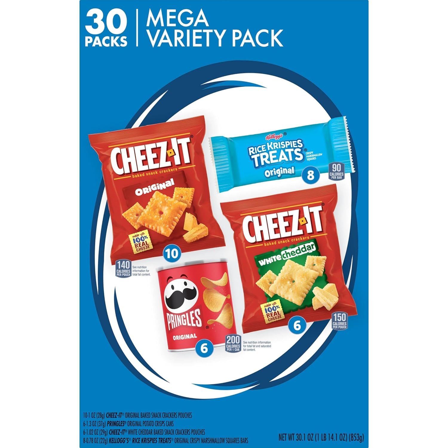 Kellogg's Snacks, Lunch Snacks, Kids Snacks, Mega Pack, Variety Pack, 30.1oz Box (30 Packs) - Image 2